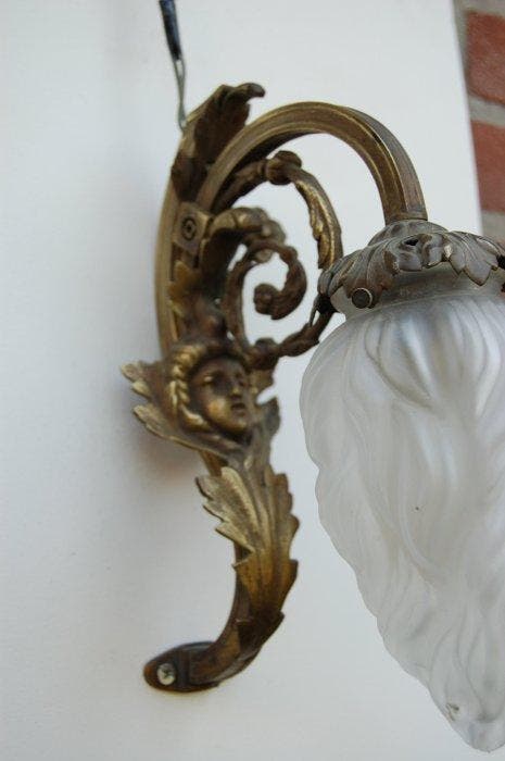 Lampe murale - applique murale - Bronze, Verre, Antiquités & Art, Antiquités | Autres Antiquités