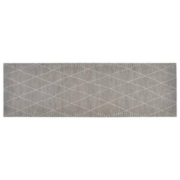 vidaXL Keukenmat wasbaar geruit 60x180 cm fluweel, Verzenden, Nieuw