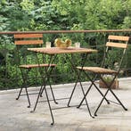 vidaXL Bistrotafel inklapbaar 55x54x71 cm massief teakhout, Tuin en Terras, Verzenden, Nieuw