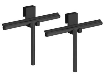 Veiling - 2x Novio wandwisserset met haak Umea mat zwart, Bricolage & Construction