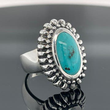 Zilver - Ring - turkoois