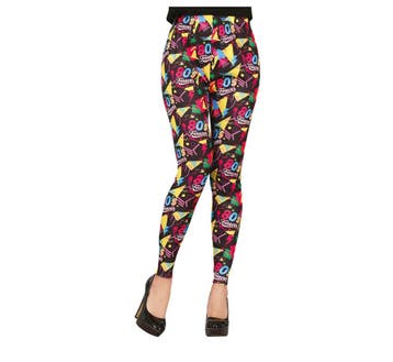 Neon 80S Legging Regenboog Dames, Verzenden