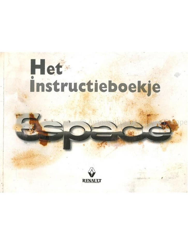 2000 RENAULT ESPACE INSTRUCTIEBOEKJE NEDERLANDS, Autos : Divers, Modes d'emploi & Notices d'utilisation