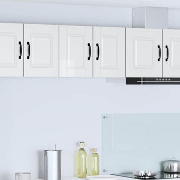 vidaXL Wandkast PORTO Hoogglans wit 30 x 31 x 40 cm Bewerkt, Verzenden, Nieuw