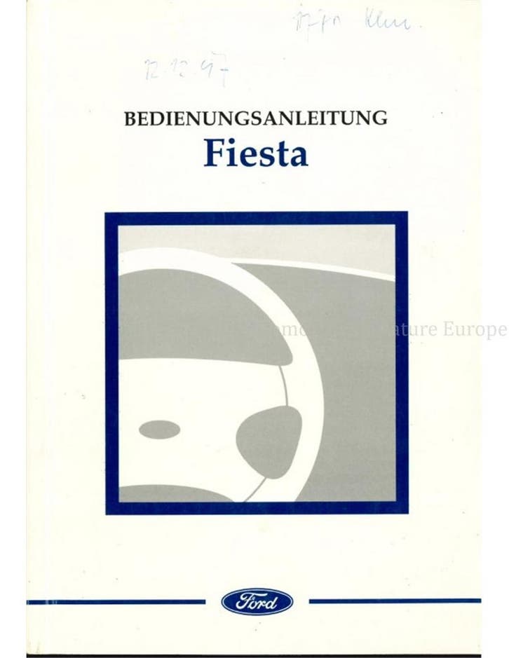 1997 FORD FIESTA INSTRUCTIEBOEKJE DUITS, Auto diversen, Handleidingen en Instructieboekjes