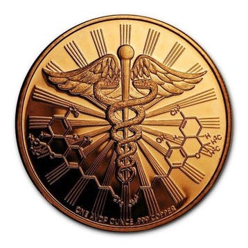 Verenigde Staten. 10 x 1 oz Cannabis Map 999 Fine Copper