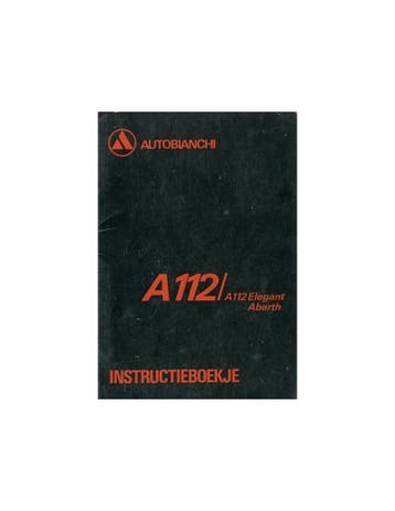 1978 AUTOBIANCHI A112 INSTRUCTIEBOEKJE NEDERLANDS, Ophalen of Verzenden