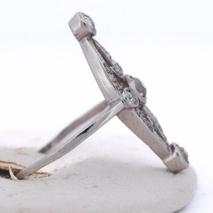 Anneau de bras Platine - 1.00ct. tw. Diamant (Naturelle) -, Handtassen en Accessoires, Antieke sieraden