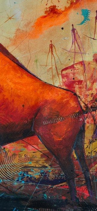 Onofre Alarcón 1969 - Observation and calm- XXL NO RESERVE, Antiek en Kunst, Kunst | Schilderijen | Modern