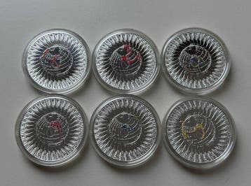 Nederland. 5 Euro 2013 Vrede van Utrecht (6 colored coins)