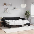 vidaXL Slaapbank onderschuifbed en matrassen 80x200 cm, Verzenden, Nieuw