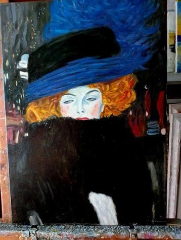 Stefano Vicca (XX-XXI), da Gustave Klimt - Dama con cappello