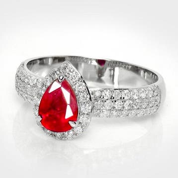 Sans prix de réserve - Bague - 18 carats GIA 0,98 ct, Nieuw