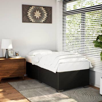 vidaXL Bedframe kunstleer zwart 80x200 cm, Huis en Inrichting, Slaapkamer | Bedden, Verzenden, Nieuw