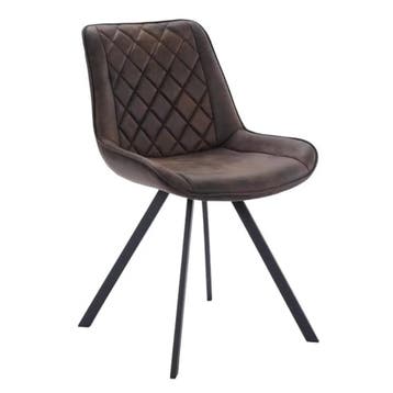 Stoelen | TES DIAMOND | Microvezel/Metaal | Brown | Zwarte, Verzenden