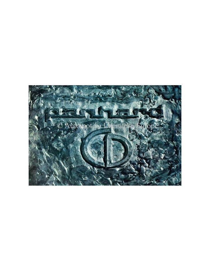 1963 PANHARD CD BROCHURE FRANS, Boeken, Auto's | Folders en Tijdschriften