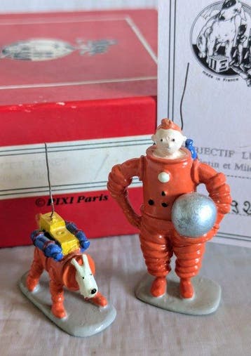 Pixi 4585 - Figurine - Tintin et Milou cosmonautes - En