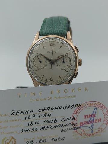 Zenith - Chronograph - 18k Solid Gold Jumbo case - Sans prix