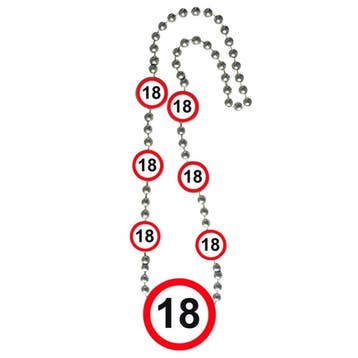 Ketting 18 Jaar Verkeersbord, Verzenden, Nieuw