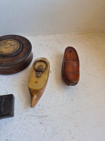 Boîte de tabac à priser (6) - Corne, Bois