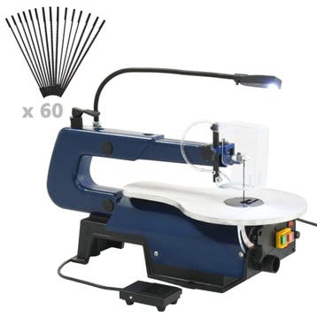 vidaXL Figuurzaagmachine elektrisch met voetpedaal en, Verzenden