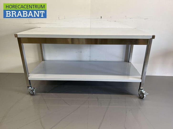 Table de travail mobile sur roulettes en acier inoxydable, Zakelijke goederen, Horeca | Overige, Verzenden