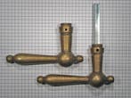 Set deurklinken messing antiek, Nieuw