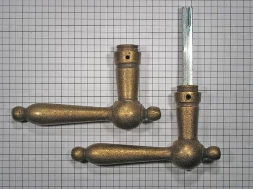 Set deurklinken messing antiek, Doe-het-zelf en Bouw, Overige Doe-Het-Zelf en Bouw, Nieuw