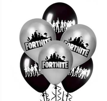 Ballonnen ballon Fortnite 10 stuks! 5x zwart + 5x grijs kind, Verzenden, Nieuw