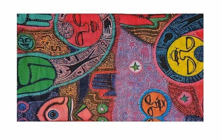 Haarband Multifunctioneel 45x25cm - Ibiza Patroon - Roze, Handtassen en Accessoires, Uiterlijk | Haarverzorging