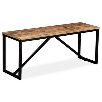 vidaXL Bankje 110x35x45 cm massief mangohout, Maison & Meubles, Verzenden