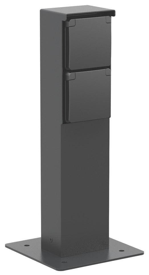 Niko Hydro Buiten Dubbele Stopcontact Tuinpost IP55 Zwart, Doe-het-zelf en Bouw, Elektriciteit en Kabels, Verzenden