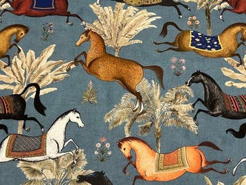 Katoen Oeko-Tex met Cavalli Esotici en Palme – GCFabrics