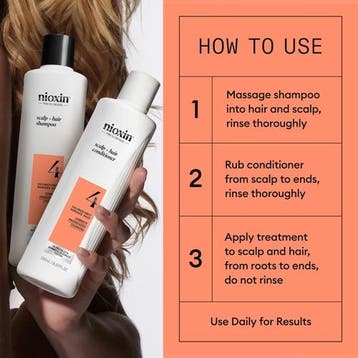 Nioxin System 4 Trial Kit (Shampoo), Verzenden, Gel, Wax, Haarlak of Mousse