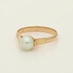 Ring - 18 karaat Geel goud - Parel, Handtassen en Accessoires, Ringen, Nieuw