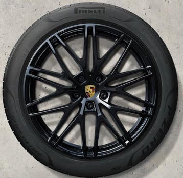 Porsche Cayenne E3 II 22inch RS Spyder Unizwart met  banden, Auto-onderdelen, Banden en Velgen, Ophalen, Gebruikt, Banden en Velgen