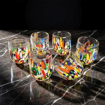 MurArt - Drinkset (6) - Glas - Murrine Millefiori