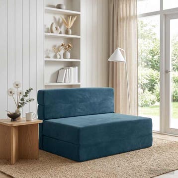 vidaXL Vouwbare Sofa Bed Blauw 70 x 72 x 60 cm Stof, Verzenden, Nieuw