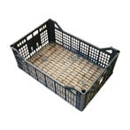 Stapelbak 600x400x210 mm euronorm zwart pp gebruikt, Ophalen of Verzenden, Nieuw