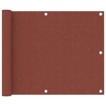 vidaXL Balkonscherm 75x500 cm oxford stof terracotta, Tuin en Terras, Verzenden, Nieuw