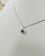 Zonder minimumprijs - Halsketting Zilver Diamant, Handtassen en Accessoires, Nieuw