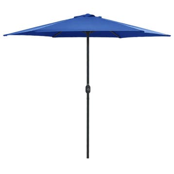 vidaXL Parasol met aluminium paal 270x246 cm azuurblauw, Verzenden, Nieuw