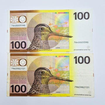 Nederland. - 2 x 100 Gulden - 1977 - PL104 (Zonder