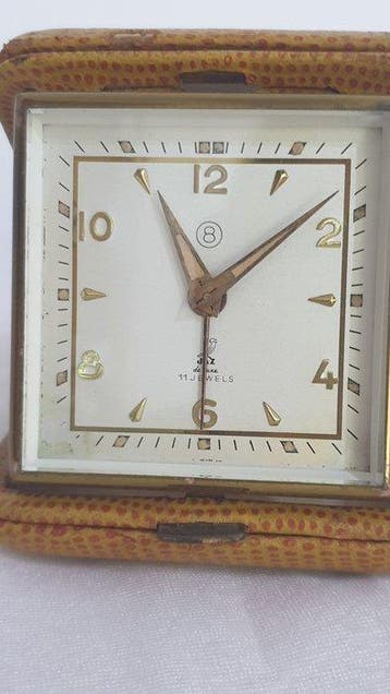 Bureauklok - Jaz de Luxe Mechanical Travel Alarm Clock 8, Antiek en Kunst