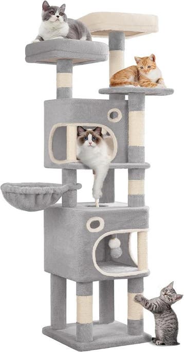 Hzuaneri Krabpaal 159 cm kattenboom met 8 krabzuilen, 3 plat, Verzenden, Nieuw