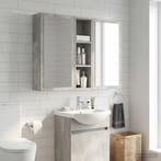 vidaXL Badkamer wandkast met plank Beton Grijs 20 x 14 x 70, Verzenden, Nieuw