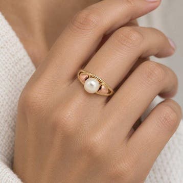 Zonder minimumprijs - Miluna - Ring - 18 karaat Geel goud,, Handtassen en Accessoires, Nieuw