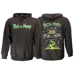 Rick and Morty Sweater Spacecruiser Pullover Hoodie Donkergr, Nieuw
