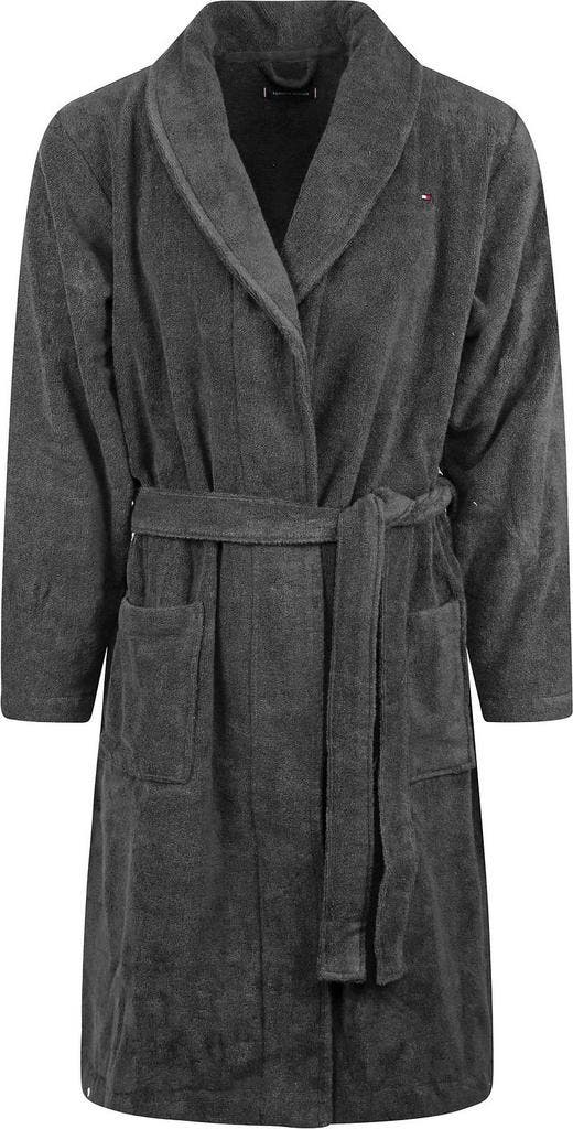 Tommy Hilfiger Badjas Donkergrijs maat Maat 36 (S) Heren, Huis en Inrichting, Badkamer | Badtextiel en Accessoires, Nieuw, Verzenden