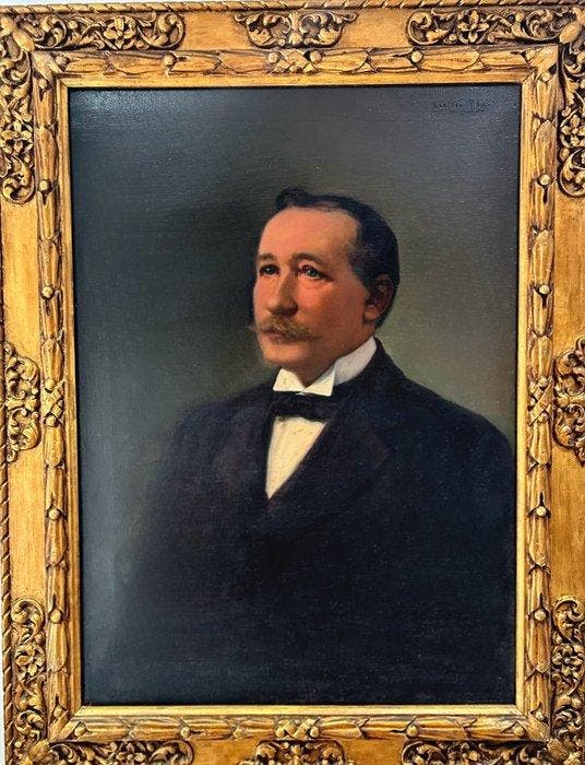 Cecilio Pla y Gallardo (1860-1934) - Retrato de Germán, Antiquités & Art, Art | Peinture | Classique
